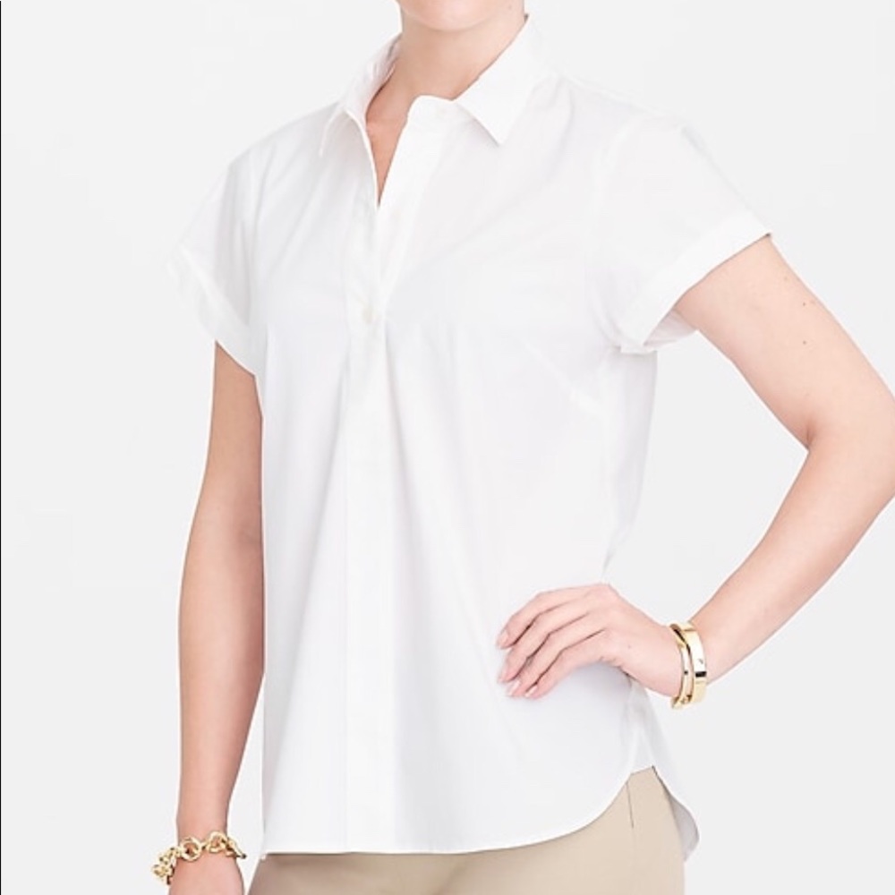 NWT J Crew Short Sleeve Popover Shirt